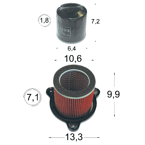 Pachet filtru aer si filtru ulei pt. Honda