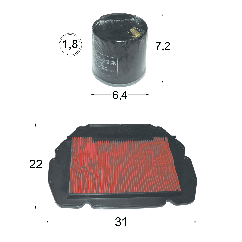 Pachet filtru aer si filtru ulei pt. Honda
